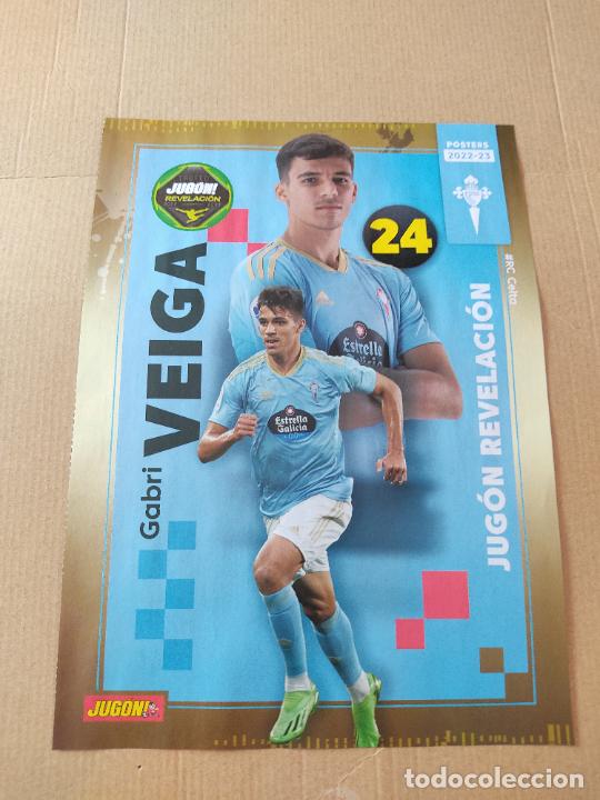 Sammelleidenschaft Sport: GABRI VEIGA CELTA VIGO REVELACION ROOKIE TER STEGEN 22-23 DOBLE P&Oacute;STER 1 P&Aacute;G REVISTA JUG&Oacute;N 2022-2023