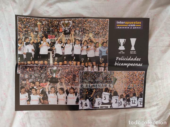 Sammelleidenschaft Sport: EQUIPO PLANTILLA VALENCIA 03-04 CAMPEON LIGA UEFA 2003-2004 P&Oacute;STER PUBLICIDAD INTERAPUESTAS EURO