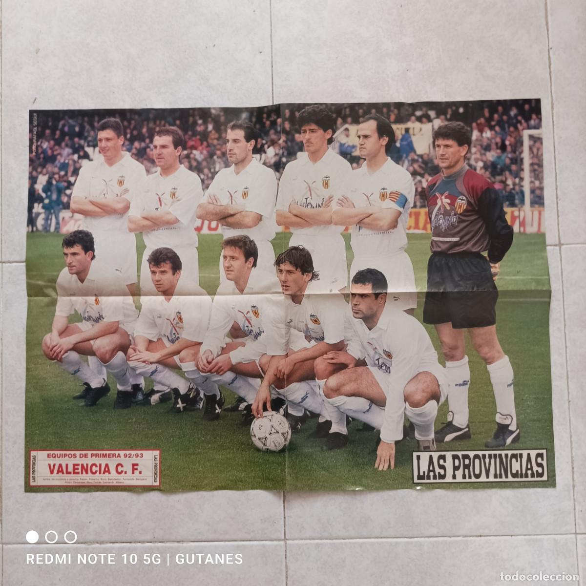 Coleccionismo deportivo: POSTER VALENCIA CF-CLAUDIO- 92-93 - Foto 1