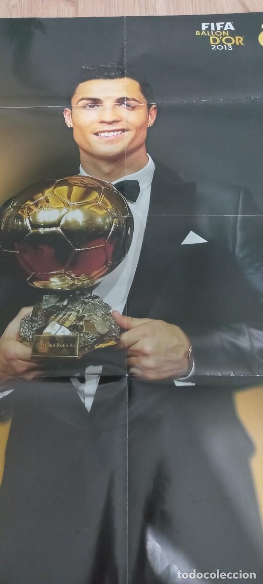 Sammelleidenschaft Sport: Cartel real madrid cristiano balon de oro 2013
