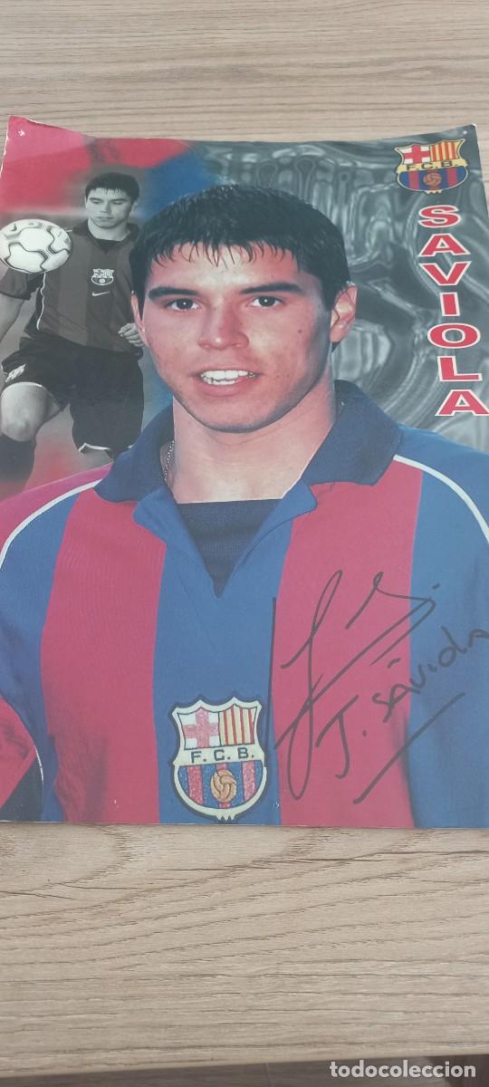 Sammelleidenschaft Sport: Poster Barcelona mundo deportivo saviola
