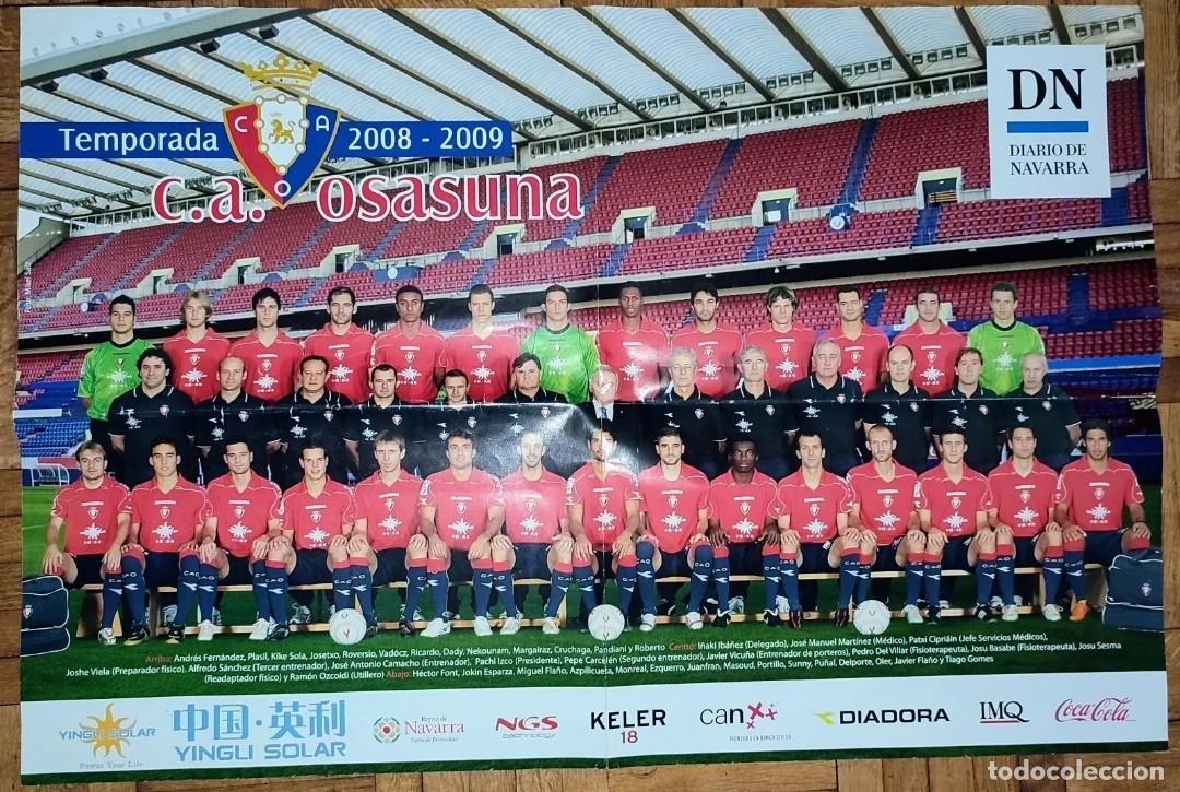 Coleccionismo deportivo: Poster Osasuna 08-09 - Foto 1