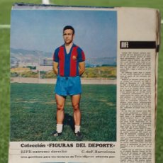 Coleccionismo deportivo: POSTER LAMINA FUTBOLISTA FC BARCELONA BARÇA 1967 RIFE TELE EXPRES FIGURAS DEL DEPORTE