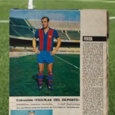 Coleccionismo deportivo: POSTER LAMINA FUTBOLISTA FC BARCELONA BARÇA 1967 PEREDA TELE EXPRES FIGURAS DEL DEPORTE