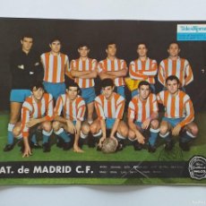 Coleccionismo deportivo: CARTEL LAMINA COLECCIONABLE EQUIPOS FUTBOL AT DE MADRID TELE EXPRES 1964