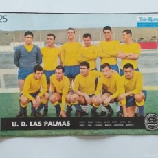 Coleccionismo deportivo: CARTEL LAMINA COLECCIONABLE EQUIPOS FUTBOL UD LAS PALMAS TELE EXPRES 1964