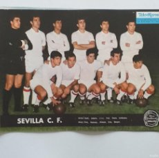 Coleccionismo deportivo: CARTEL LAMINA COLECCIONABLE EQUIPOS FUTBOL SEVILLA CF TELE EXPRES 1964