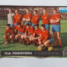 Coleccionismo deportivo: CARTEL LAMINA COLECCIONABLE EQUIPOS FUTBOL CLUB PONTEVEDRA TELE EXPRES 1967