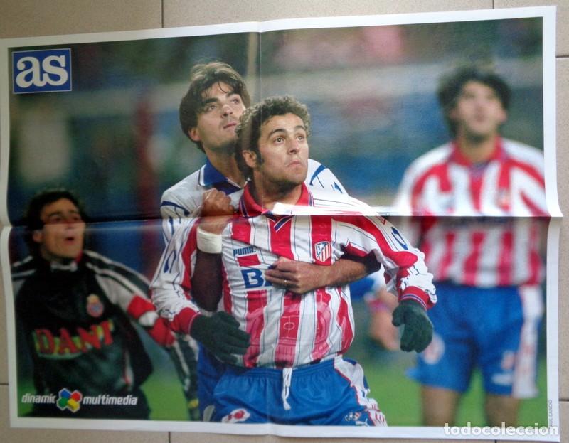 Collectionnisme sportif: P&Oacute;STER F&Uacute;TBOL LIGA 96/97 DIARIO AS. RARO COLECCIONISTAS. KIKO NARV&Aacute;EZ ATL&Eacute;TICO de MADRID. PARTIDO
