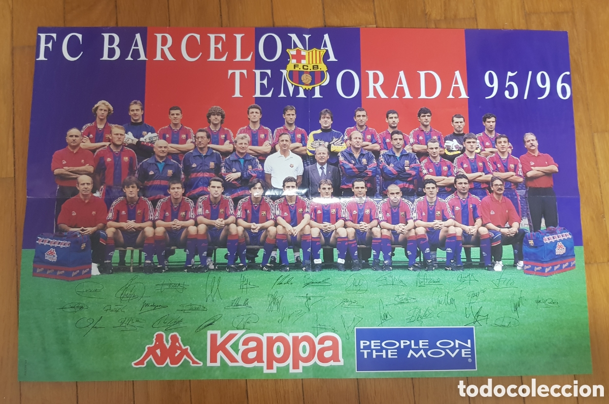 Collezionismo sportivo: Poster firmado FC Barcelona temporada 95 96