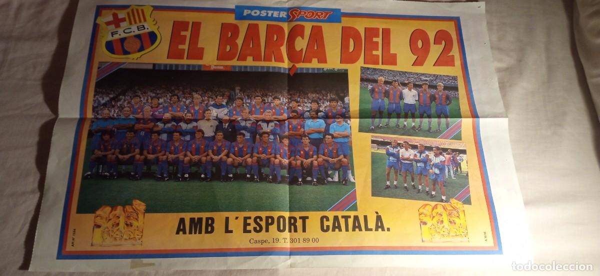 Coleccionismo deportivo: Poster Bar&ccedil;a 92 Sport copa de Europa