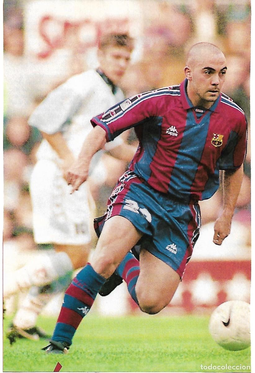 Coleccionismo deportivo: BAR&Ccedil;A: Gran recorte de IV&Aacute;N DE LA PE&Ntilde;A. 1996 - Foto 1