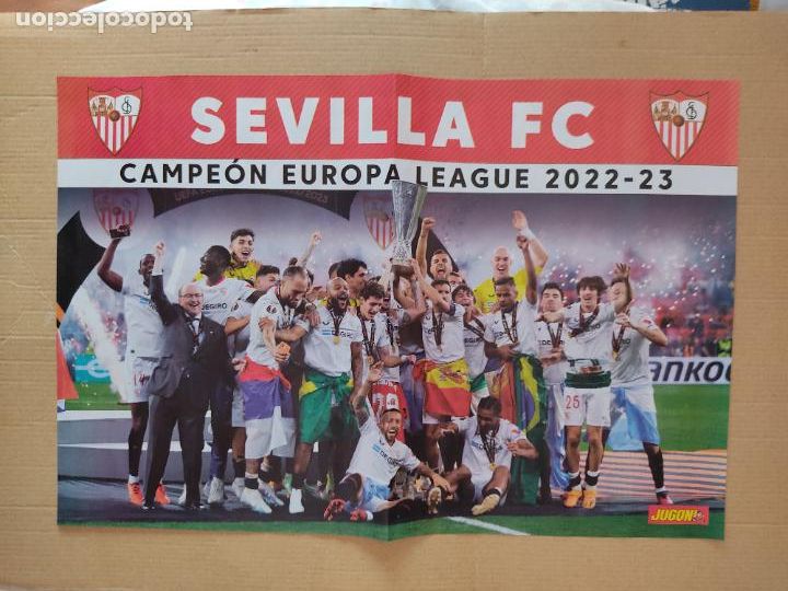Sammelleidenschaft Sport: SEVILLA CAMPEON EUROPA LEAGUE BARCELONA BAR&Ccedil;A LIGA 22-23 DOBLE P&Oacute;STER 2 P&Aacute;G REVISTA JUG&Oacute;N 2022-2023