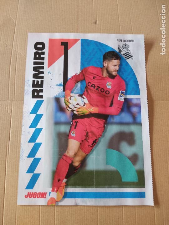 Collectionnisme sportif: ALEX REMIRO REAL SOCIEDAD 23-24 P&Oacute;STER 1 P&Aacute;GINA REVISTA JUG&Oacute;N 2023-2024