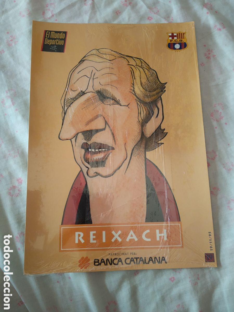 Sammelleidenschaft Sport: CARICATURA REXACH - L&Aacute;MINA POSTAL EL MUNDO DEPORTIVO BARCELONA 1994-1995 BAR&Ccedil;A 94-95 MIDE 20 X 29 CM