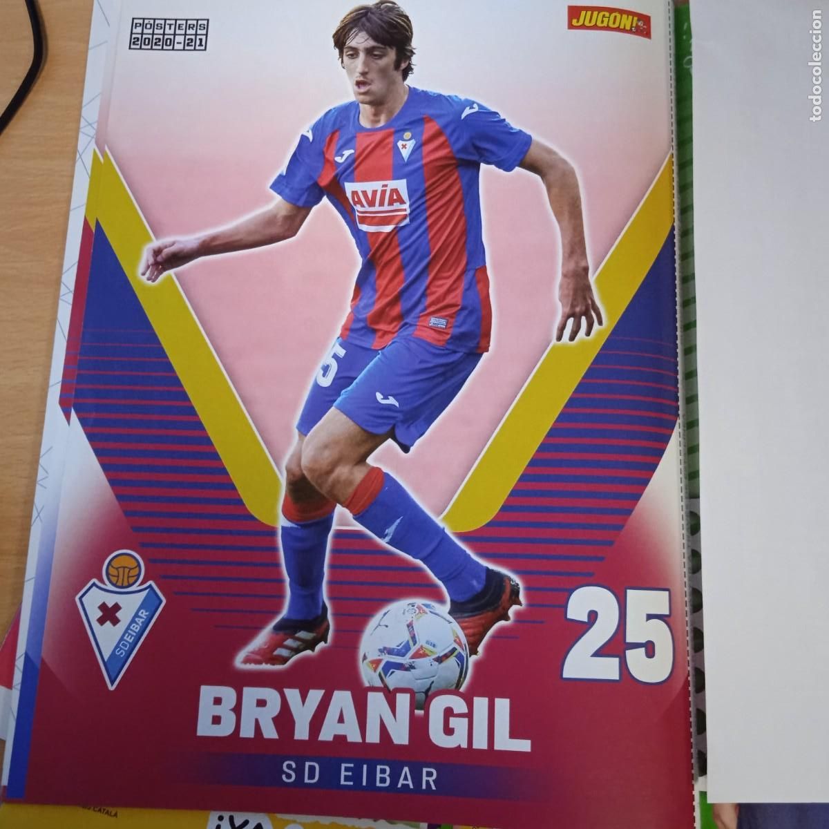 Collectionnisme sportif: Poster Revista Jug&oacute;n 21,5 X 29 CMS Bryan Gil (Eibar,)