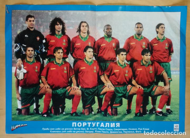 Collectionnisme sportif: Poster seleccion de futbol de Portugal (en ruso o similar): 41x29 cm