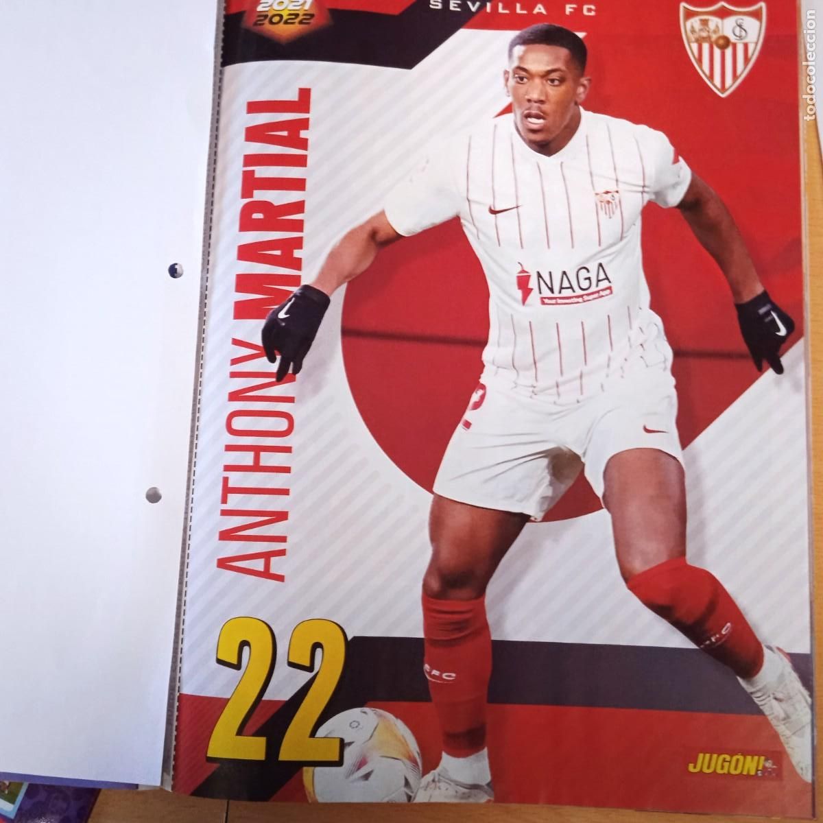 Collectionnisme sportif: Poster Revista Jug&oacute;n 21,5 X 29 cms Anthony Martial (Sevilla)