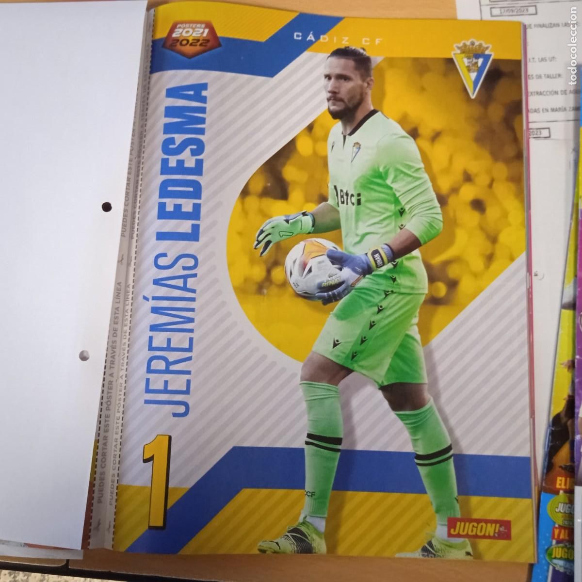 Collectionnisme sportif: Poster Revista Jug&oacute;n 21,5 X 29 cms Jerem&iacute;as Ledesma ( C&aacute;diz)