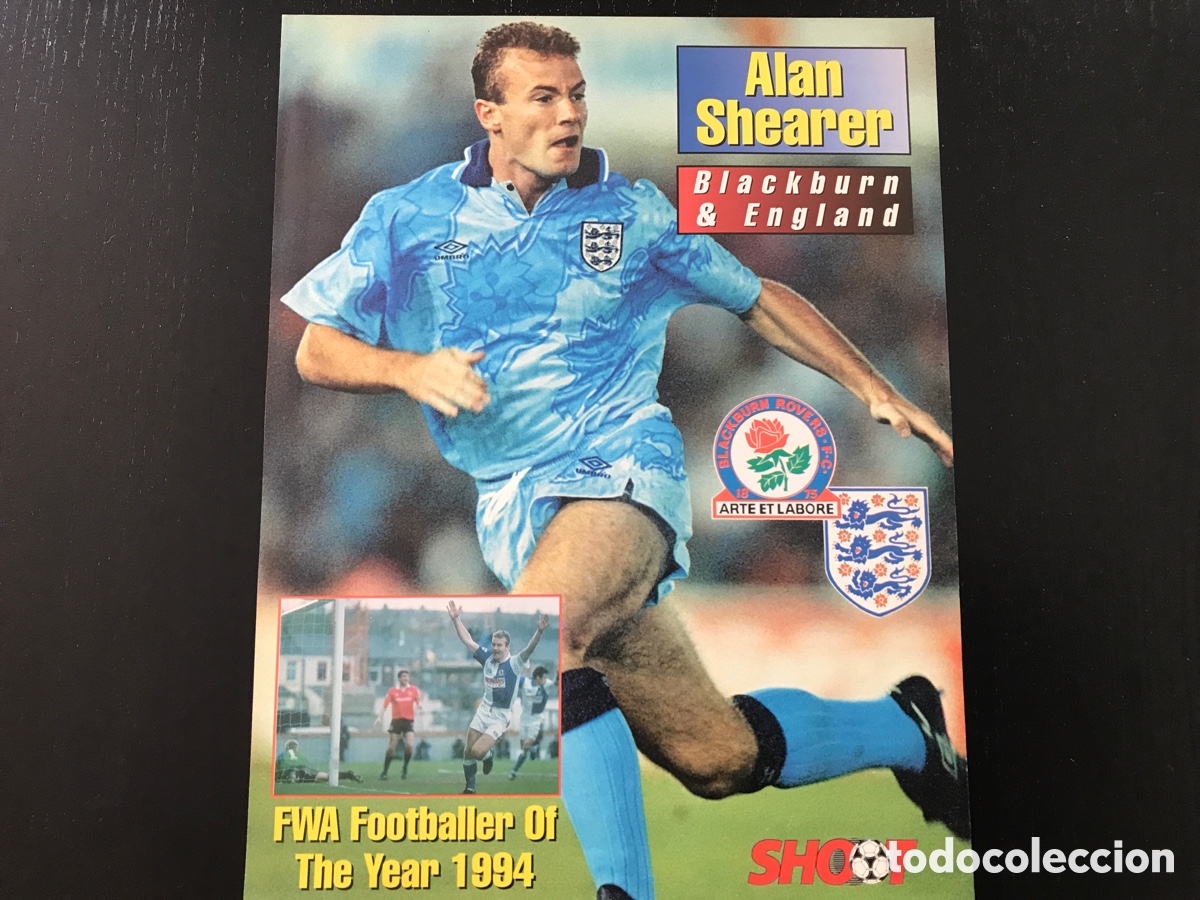 Coleccionismo deportivo: Poster Shearer Inglaterra Shoot - Foto 1