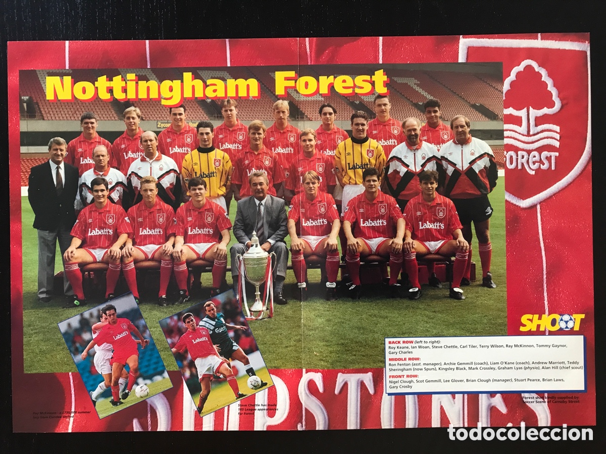Coleccionismo deportivo: Poster Nottingham Forest 1992-93 Shoot - Foto 1