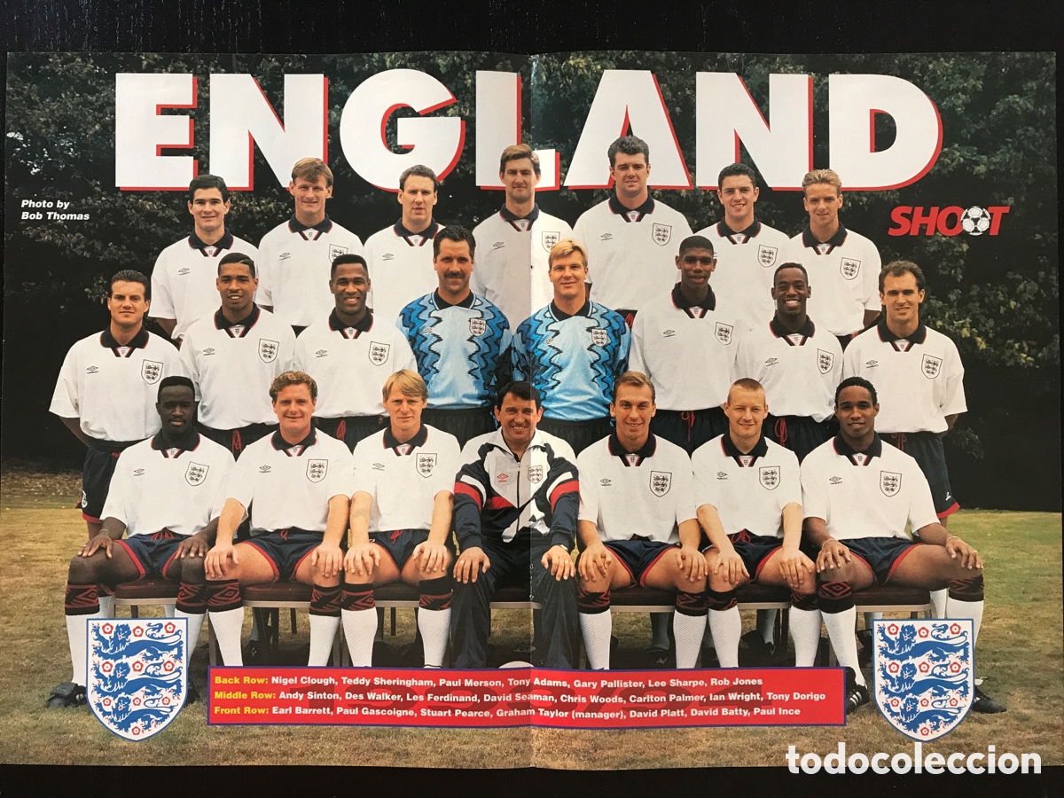 Coleccionismo deportivo: Poster Selecci&oacute;n Inglaterra Shoot - Foto 1