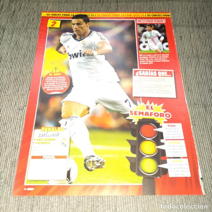 Coleccionismo deportivo: HOJA TIPO POSTER CRISTIANO RONALDO REAL MADRID NEYMAR BARCELONA JUGON 2013 2014 13 14 TAMA&Ntilde;O FOLIO