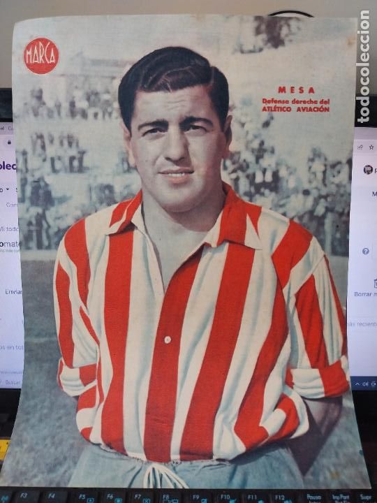Sammelleidenschaft Sport: MESA ATLETICO AVIACION MARCA A&Ntilde;OS 40 LAMINA POSTER ORIGINAL 34 X 23.7CM APRX