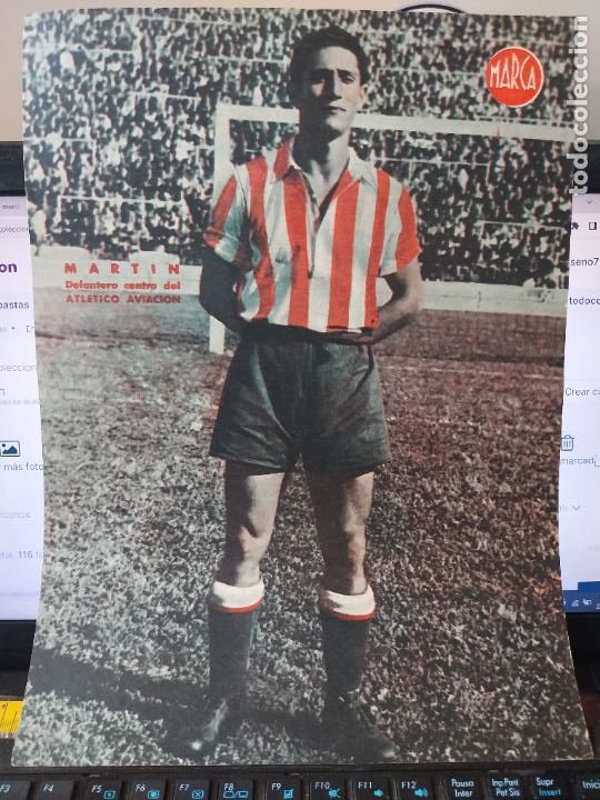 Sammelleidenschaft Sport: MARTIN ATLETICO AVIACION MARCA A&Ntilde;OS 40 LAMINA POSTER ORIGINAL 34 X 23.7CM APRX