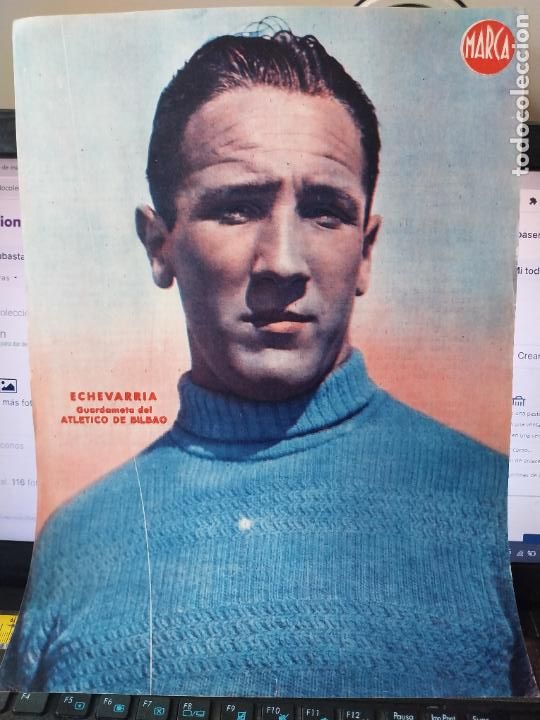 Sammelleidenschaft Sport: ECHEVARRIA BILBAO MARCA A&Ntilde;OS 40 LAMINA FUTBOL POSTER ORIGINAL 34 X 23.7CM APRX