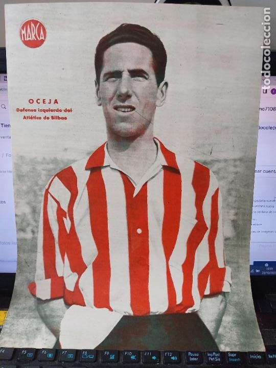 Sammelleidenschaft Sport: OCEJA BILBAO MARCA A&Ntilde;OS 40 LAMINA FUTBOL POSTER ORIGINAL 34 X 23.7CM APRX