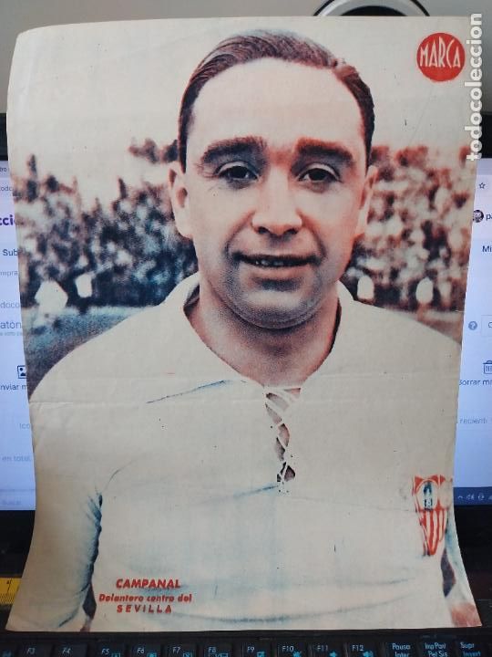 Sammelleidenschaft Sport: CAMPANAL SEVILLA MARCA A&Ntilde;OS 40 LAMINA FUTBOL POSTER ORIGINAL 34 X 23.7CM APRX