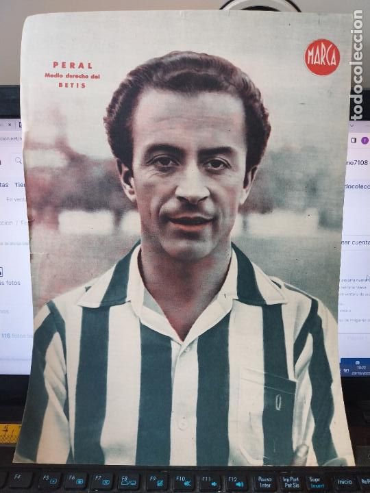 Sammelleidenschaft Sport: PERAL BETIS MARCA A&Ntilde;OS 40 LAMINA FUTBOL POSTER ORIGINAL 34 X 23.7CM APRX