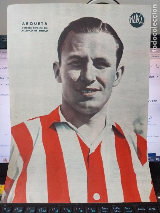 Sammelleidenschaft Sport: ARQUETA BILBAO MARCA A&Ntilde;OS 40 LAMINA FUTBOL POSTER ORIGINAL 34 X 23.7CM APRX