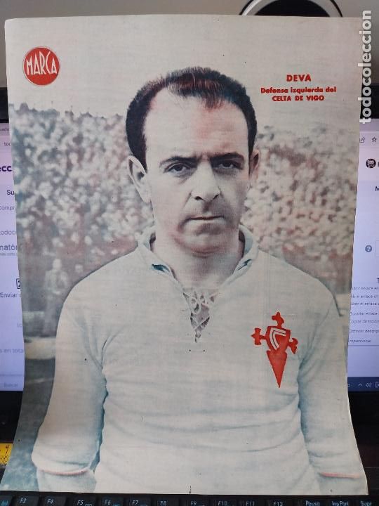 Sammelleidenschaft Sport: DEVA CELTA VIGO MARCA A&Ntilde;OS 40 LAMINA FUTBOL POSTER ORIGINAL 34 X 23.7CM APRX