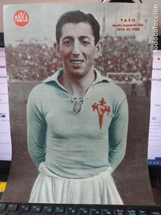 Sammelleidenschaft Sport: YAYO CELTA VIGO MARCA A&Ntilde;OS 40 LAMINA FUTBOL POSTER ORIGINAL 34 X 23.7CM APRX