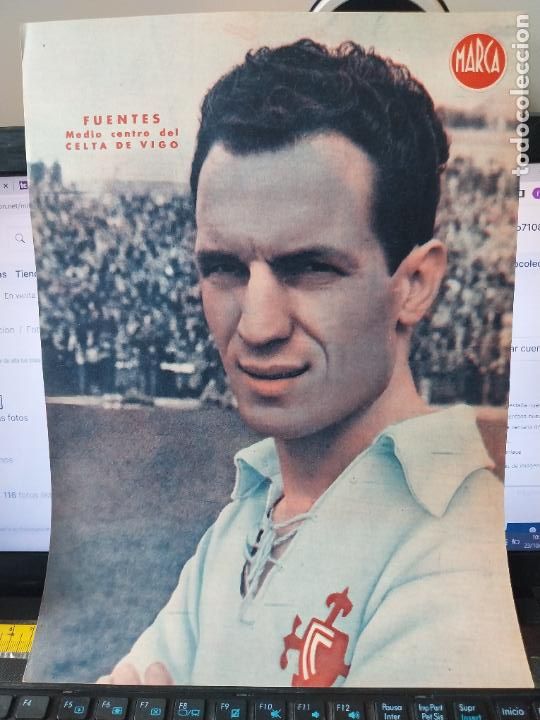 Sammelleidenschaft Sport: FUENTES CELTA VIGO MARCA A&Ntilde;OS 40 LAMINA FUTBOL POSTER ORIGINAL 34 X 23.7CM APRX