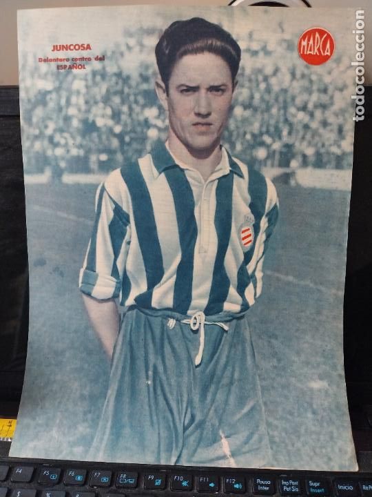 Sammelleidenschaft Sport: JUNCOSA R C D ESPA&Ntilde;OL MARCA A&Ntilde;OS 40 LAMINA FUTBOL POSTER ORIGINAL 34 X 23.7CM APRX