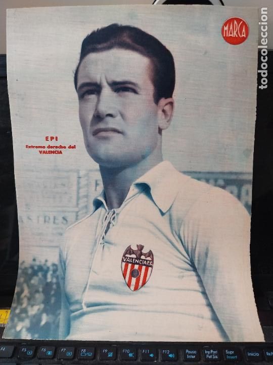 Sammelleidenschaft Sport: EPI VALENCIA MARCA A&Ntilde;OS 40 LAMINA FUTBOL POSTER ORIGINAL 34 X 23.7CM APRX