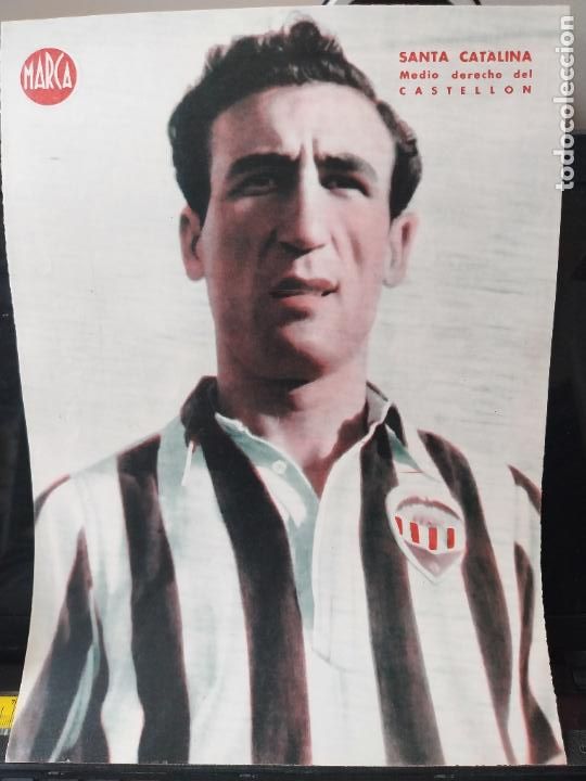 Sammelleidenschaft Sport: SANTA CATALINA CASTELLON MARCA A&Ntilde;OS 40 LAMINA FUTBOL POSTER ORIGINAL 34 X 23.7CM APRX