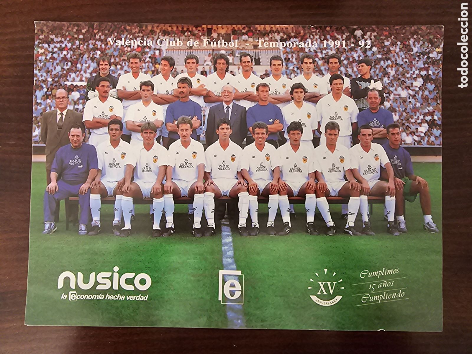 Sammelleidenschaft Sport: POSTER VALENCIA CLUB DE F&Uacute;TBOL TEMPORADA 1991 - 1992. NUSICO