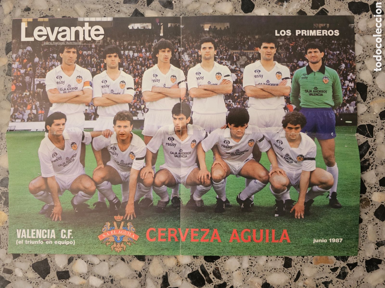Collectionnisme sportif: POSTER VALENCIA CLUB DE F&Uacute;TBOL. LOS PRIMEROS. 1987 LEVANTE