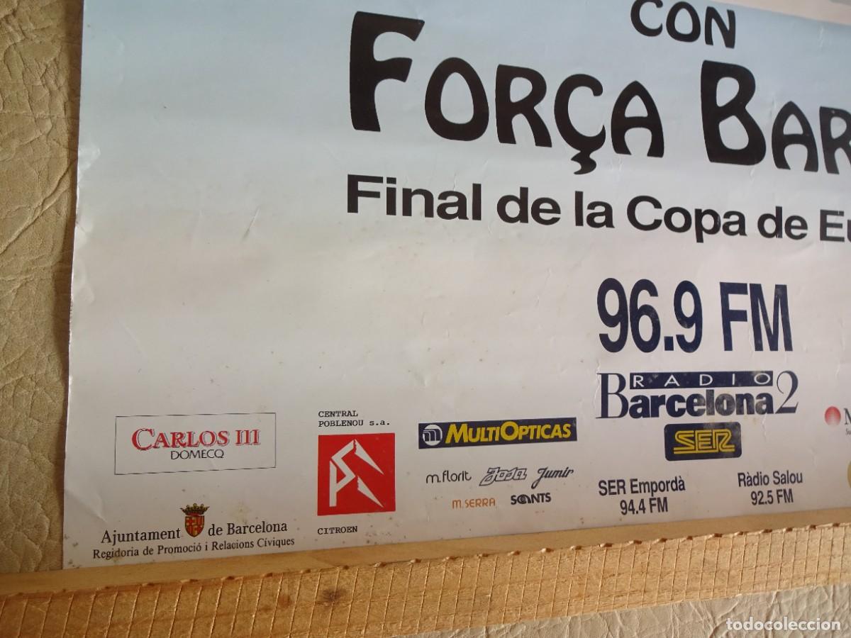 Coleccionismo deportivo: poster el arus en wembley final copa de europa con for&ccedil;a bar&ccedil;a - Foto 4