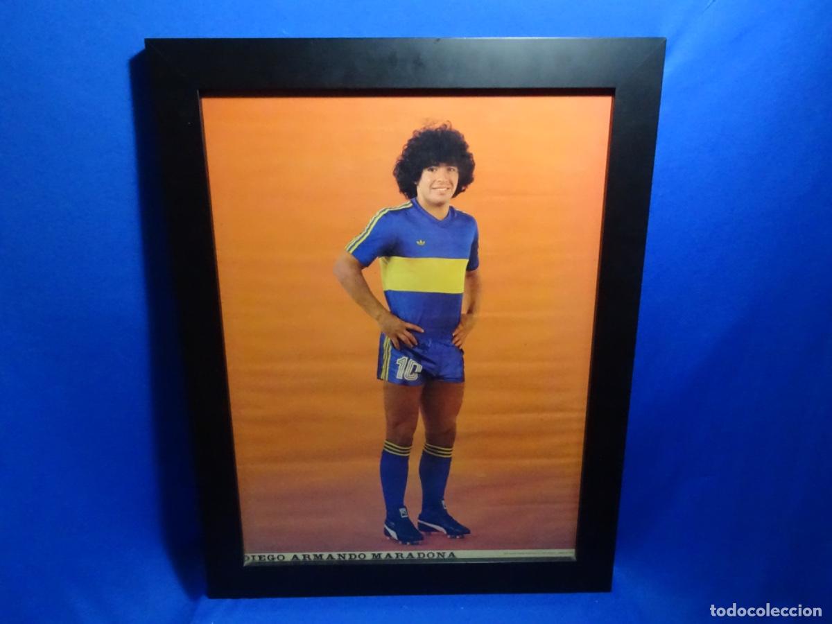 Coleccionismo deportivo: P&Oacute;STER DIEGO ARMANDO MARADONA PROMOCIONES SA. BIEN ENMARCADO.