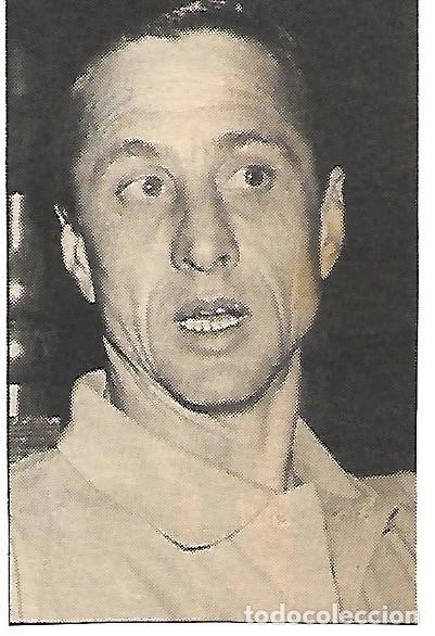 Coleccionismo deportivo: RECORTE DE JOHAN CRUTFF hacia 1978 - Foto 1