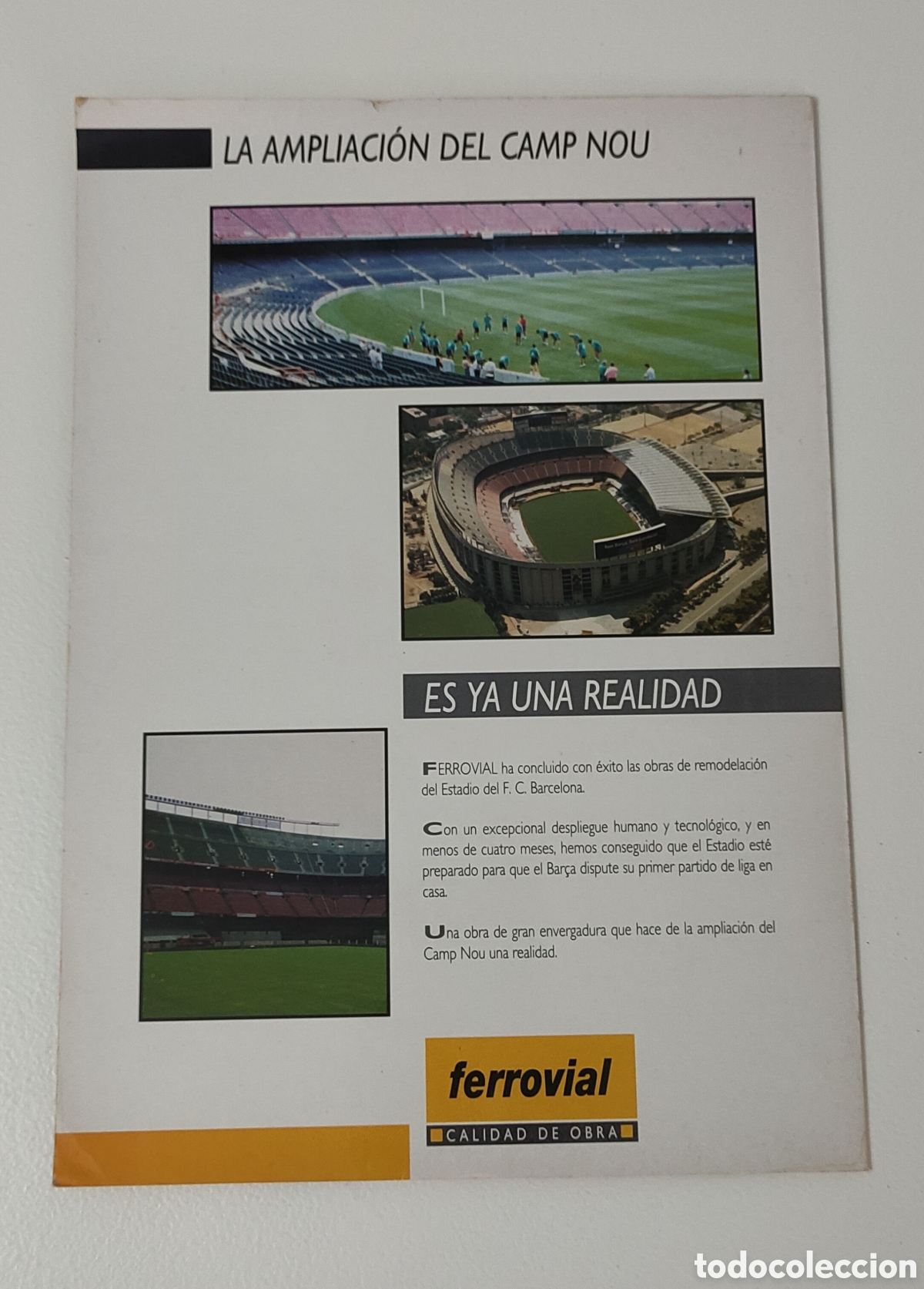 Coleccionismo deportivo: MAQUETA PLEGABLE CAMP NOU - Foto 5
