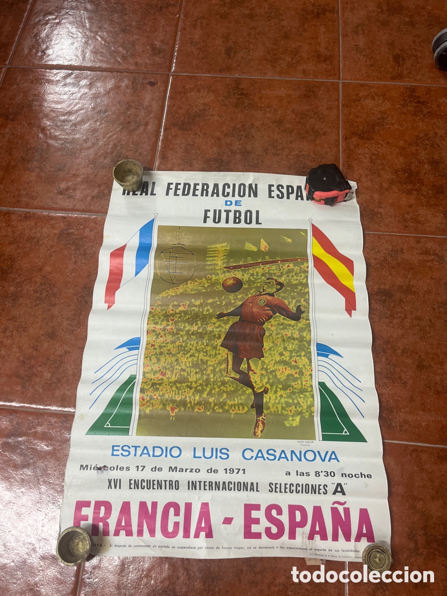 Sammelleidenschaft Sport: Cartel de f&uacute;tbol de la selecci&oacute;n Espa&ntilde;ola 1971