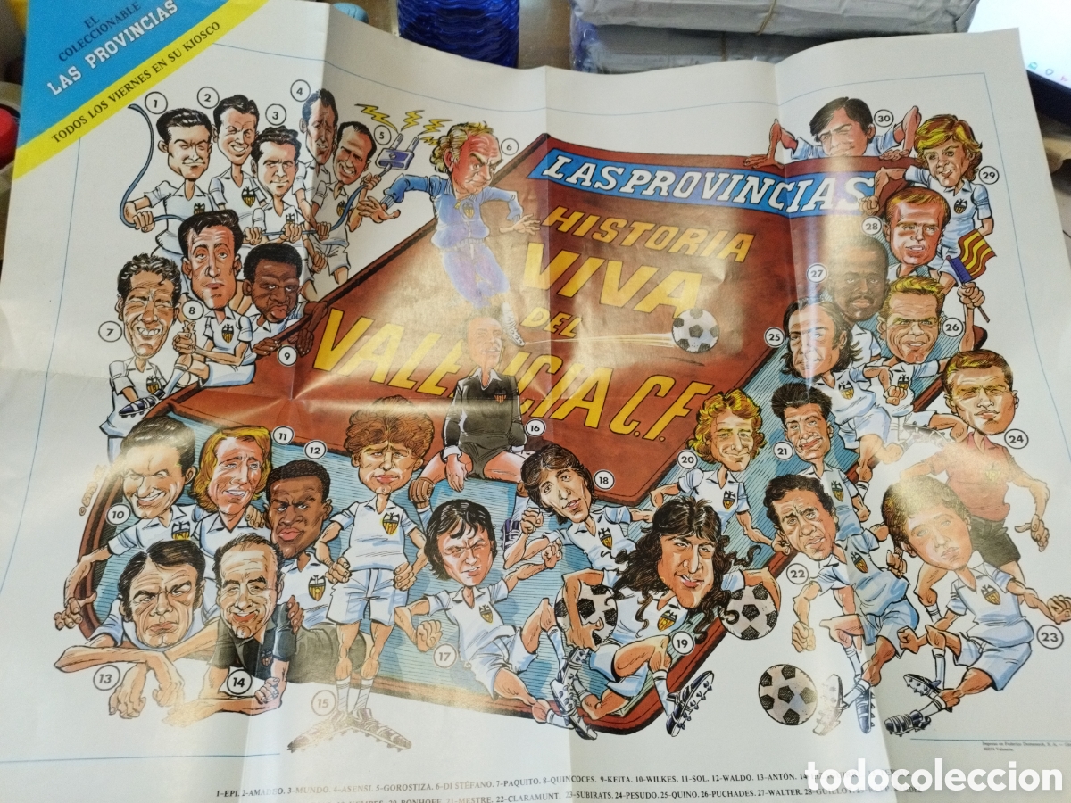 Collectionnisme sportif: Poster original Valencia C.F. temporada 87-88. Las provincias. A doble cara . Futbol