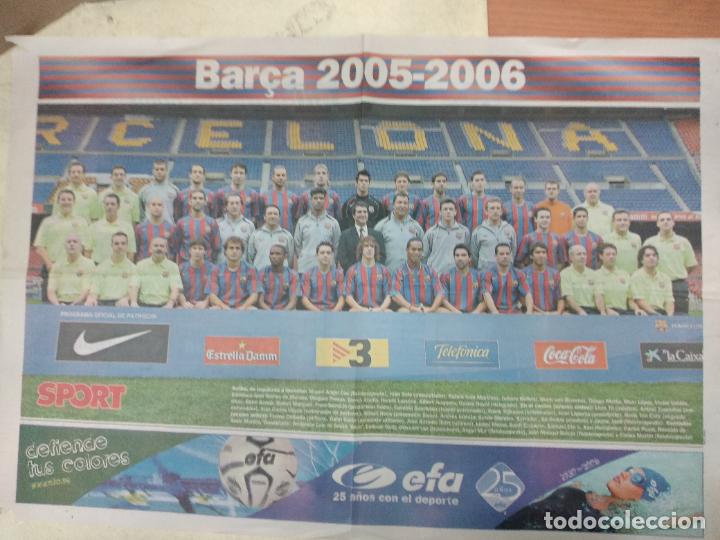 Coleccionismo deportivo: POSTER BAR&Ccedil;A. PLANTILLA 2005-2006. DIARIO SPORT, NOVIEMBRE 2005