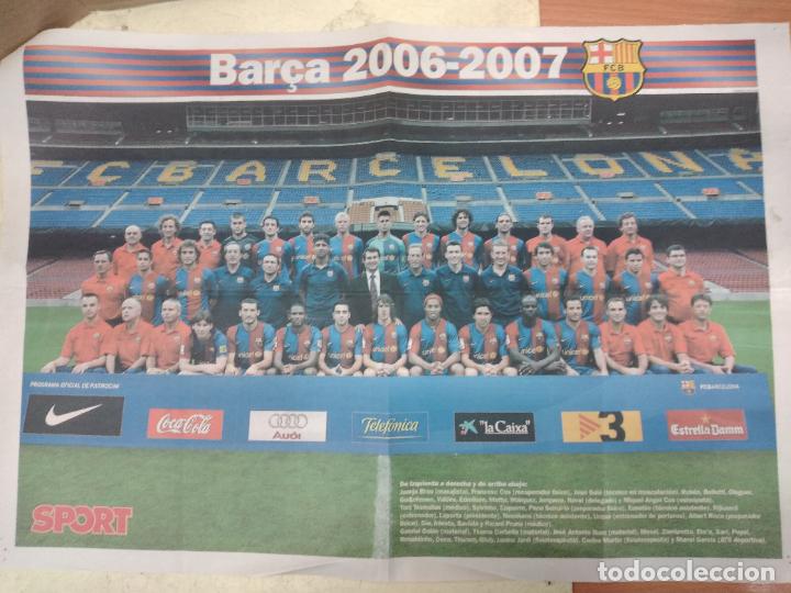 Coleccionismo deportivo: POSTER BAR&Ccedil;A. PLANTILLA 2006-2007. DIARIO SPORT, SEPTIEMBRE 2006